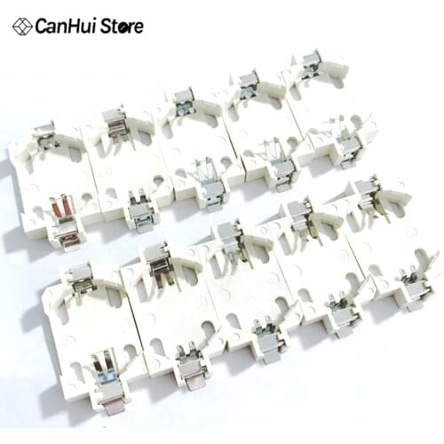 20pcs White Housing CR2032 SMD Cell Button Battery Holder Socket Case Horizontal Battery Box Square Button Battery Seat