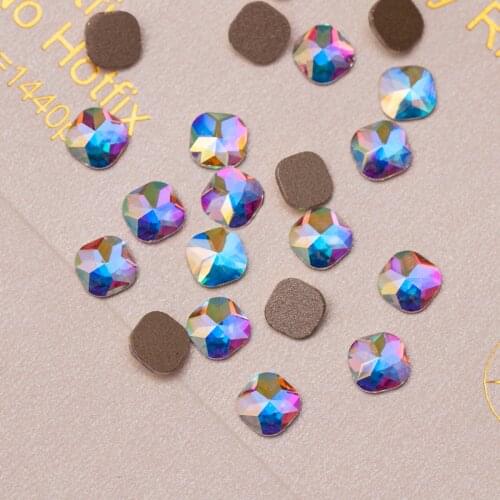 20pcs Clear Crystal AB 3D Nail Art Rhinestones Japan Simple Square Shaped Crystals For DIY Nails Art Decoration