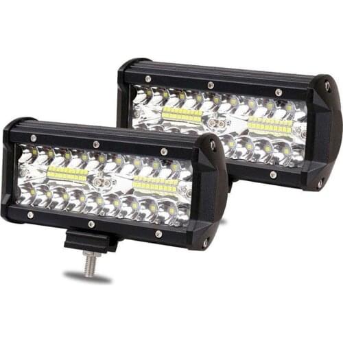 7 Inch 200W Car LED Work Light Bar Spot Beam Offroad Flood 4WD Work Light For SUV Driving Lamp 400 LED Pods 6500k Running Lights