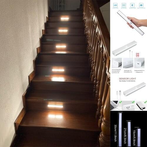 Automatic LED Night Light Motion Sensor Light In the Dark Staircase Closet Battery Night Lamp For Kitchen Cabinet Wardrobe Lamp