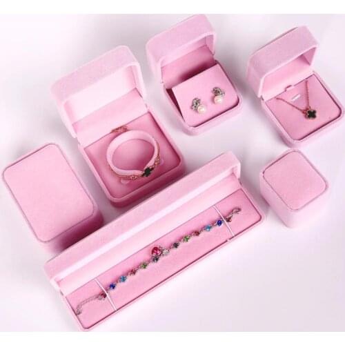 Velvet Jewelry Storage Case For Ring Box Necklace Case Earring Display Case Packaging Organizer Jewelry Packaging Gift Box