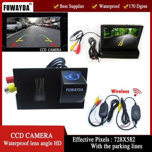 Wireless Color Car Rear View Camera for Land Rover Discovery 3 4 Range Rover Sport Freelander 2,with 4.3 Inch foldable Monitor