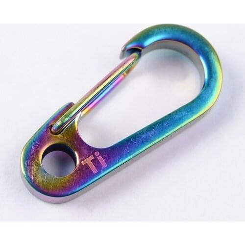 Titanium Alloy Carabiner Keychain Clip Buckle Light Hiking Backpacking
