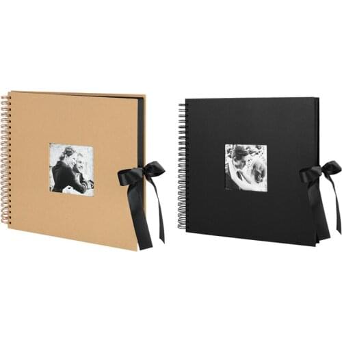 12x12 Inch Scrapbook Photo Album With Photo Opening For Valentines Day Gifts, Wedding Guest Book, Diy Anniversary Travel Memory