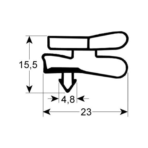 IARP MAGNETIC FRIDGE DOOR GASKET SEAL 1712mm x 550mm