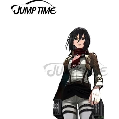 JumpTime 13 x 4cm For Mikasa Attack on Titan Lovers Decal RV Waterproof Air conditioner Car Stickers Windows Personality Decor