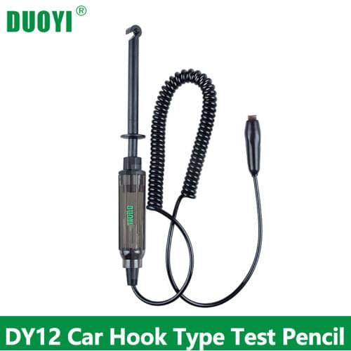 DUOYI DY12 6V 12V 24V Car Battery Measure Hook Test Pencil Low Voltage Circuit Detection Tool Automotive Batteries Testing