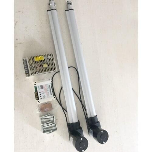 2pcs 12v/24V 600mm (24inch) linear actuator, 1set DC power remote control,2 pairs of matching mounting brackets MAX5000N/1100LBS