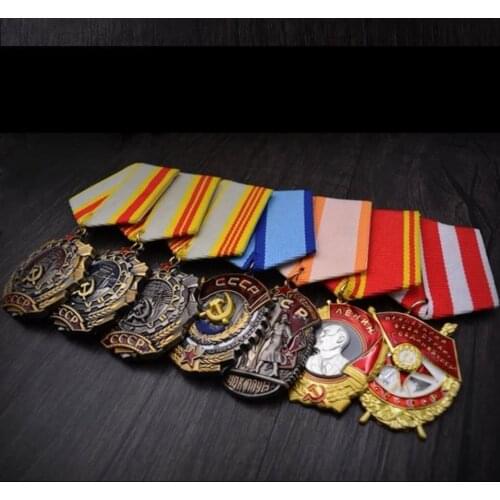 Top quality CCCP Medal World War II Lenin Red Flag Venus Red Star Hero USSR Soviet Union Labor Glory Medal of Honor Eastern Line