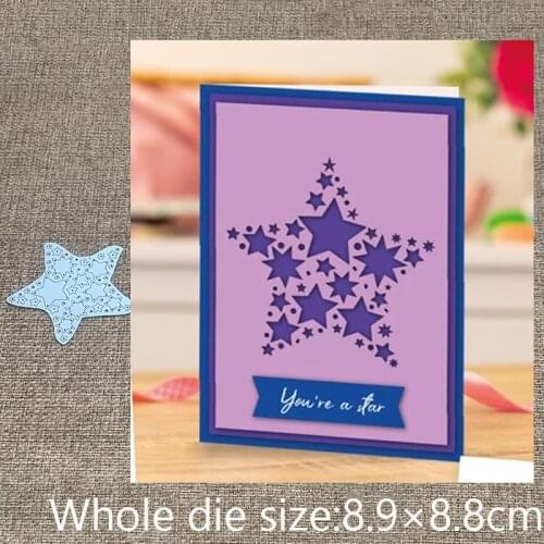 XLDesign Craft Metal stencil mold Cutting Dies stars background decoration scrapbook die cuts Album Paper Card Craft Embossing