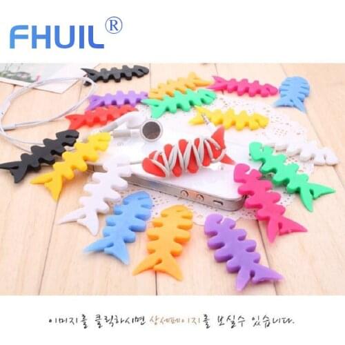 Cute Cable Organizer Wire Winder Clip Earphone Holder Mouse Cord Protector HDMI Cable Management For iPhone Samsung USB Cable