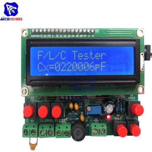 Solderless Multi-functional LCD1602 Ohmmeter Capacitance Inductance Frequency Tester Meter Trimmer Potentiometer DIY Kit