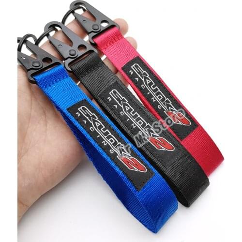 2021 New Hot JDM Style Skunk2 Racing Badge Nylon Embroidery Lanyard Keychain For Honda Auto Motorcycle Keyring accessorie
