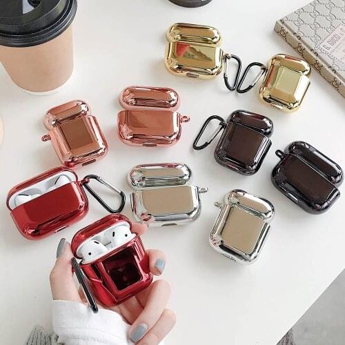 Luxury Plating Soft Earphone Case for AirPods Pro 2 1 Earpods Case Bling Protective Cover for AirPod Air Pods Pro 2 Coque Fundas