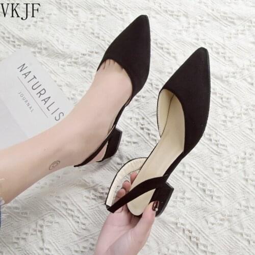 Sandals for Woman Spring Summer Wild Thick Lattice Single Buckle High Heel Sandals Low Heel Shoes Female Sandalias