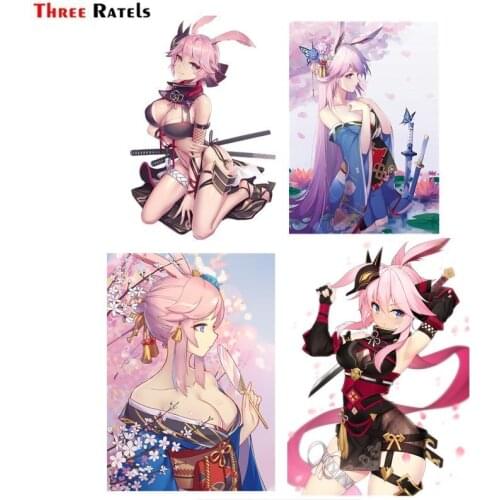 Three Ratels FC927 Yae Sakura Honkai Impact 3 Anime girl car windshield sticker helmet decal