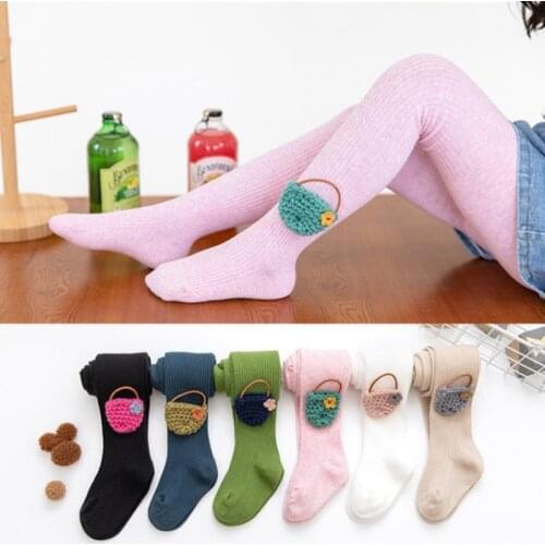 Girls spring and autumn pantyhose baby childrens cotton socks 0-9 years old