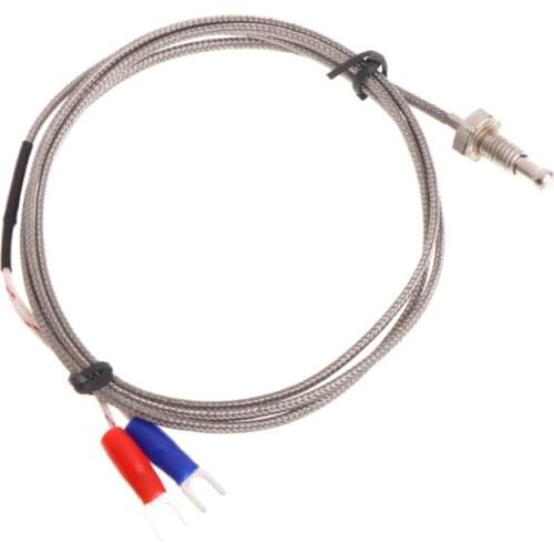 M6 Screw Probe K Type Thermocouple 1m Industrial Temperature Sensor Cable Wire
