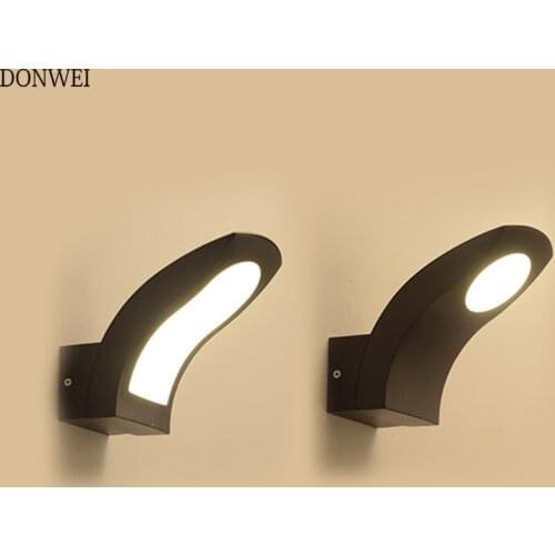 10W Waterproof AC85-265V Surface Mounted LED Wall Light Modern Aluminum Nordic Outdoor Indoor Living Room Porch Wall Lamps