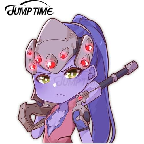 Jump Time 13 x 8.6cm Car Decor Cool Girl Cartoon Avatar Car Stickers Trunk Laptop Refrigerator Surfboard Vinyl Accessories