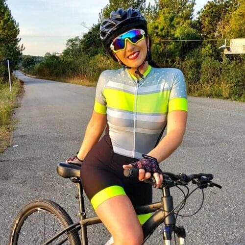 Womens Summer Cycling Jumpsuit Short Sleeve Bicycle Jersey Clothing Pro Triathlon Suit Bike Skinsuit Team Racing Uniform Kits