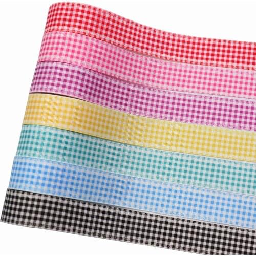 1 inch Color Plaid DIY Thermal Transfer Ribbon Ribbon Threaded Ribbon Ribbed Ribbon Satin Ribbon Mobile Phone Lanyard Keychain