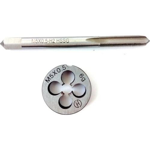 1Pcs Tap M5 *0.5 + 1Pcs Die M5*0.5 (S)M5 Right Hand Tap + Die