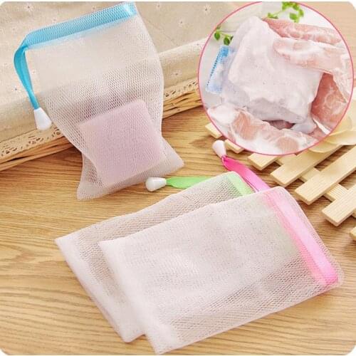 1000pcs/lot Fast shipping 9.5*15cm Soap Blister Mesh Soap Net Foaming Easy Bubble Mesh Bag Bath & Shower color Random SN047