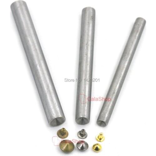 20 Pcs / Lot 6mm 8mm 10mm 12mm Mushroom Tip Cone Head Rapid Rivet Stud Leather Biker Punk Bag Shoes Craft DIY With One Tool