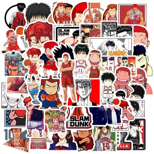 50pcs Slamdunk Sticker Waterproof Suitcase Bike Motorcycle Helmet Car Styling Accessorie Stickers