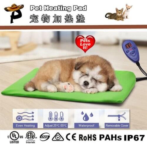 7 levels temperature adjust 12V safe voltage Constant temperature heating Pet pad 40*30cm Waterproof electric Dog mat