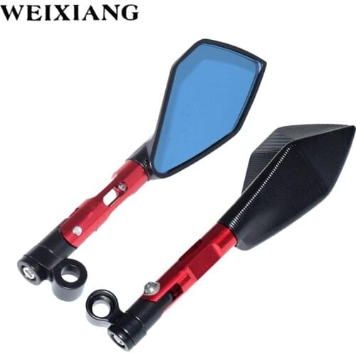 CNC Aluminum Universal Motorcycle Handle Bar End Mirror Left Right Rear View Side Mirrors For Suzuki Kawasaki Z900 Z900RS
