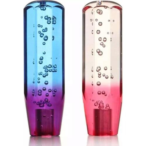 Car Manual Shift Knob Gear Shifter Head Shift Knob Stick Crystal Transparent Bubble Purple Blue Throw Gear Shitfer 15CM/20CM