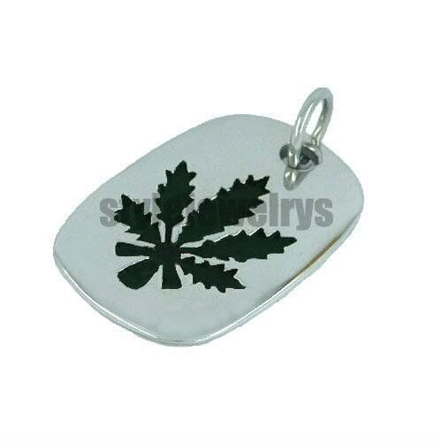 Free shipping! Black Tree Leaf Pendant 316L Stainless Steel Jewelry Fashion Motor Biker Mens Pendant SWP0043B