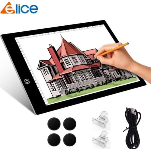 A4 Digital Graphic Tablet LED Diamond Painting Light Pad Board Portable Electronic Board Ultra Thin With Scale For Drawing