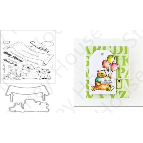 BABY SHOWER Stencils for Decoration Clear Stamps and Dies Scrapbooking New Arrival 2021 Christmas Stamps and Dies New Arrivals