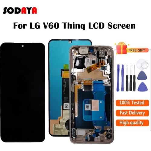 For LG V60 ThinQ LCD Display With Touch Screen Digitizer Assembly Replacement Parts Free Shipping