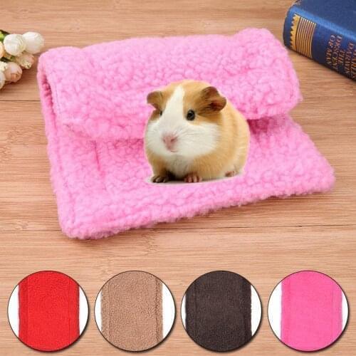 Guinea Pig Hamster Bed Cages Small Animal House Warm Squirrel Hedgehog Rabbit Chinchilla Mat House Nest for Hamster Accessories