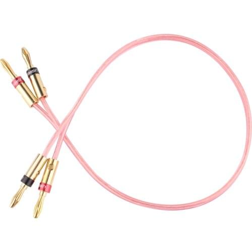Pure cupper 4mm Banana Speaker Plug Connector Adapter Cable Wire For Multimedia Audio Video Power amplifier 0.5m 1m 2m 3m 5m