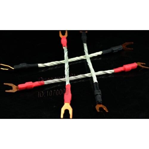 Nordost pure silver hard drive speaker cable HiFi hi-end hiend speaker cable pure copper CMC solder Y plug 1 Set/4pcs DIY