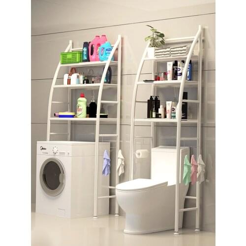 Floor bathroom shelves toilet shelfs bathroom shelf organizer 3 layers metal washer machine rack Creative sailing boat stand