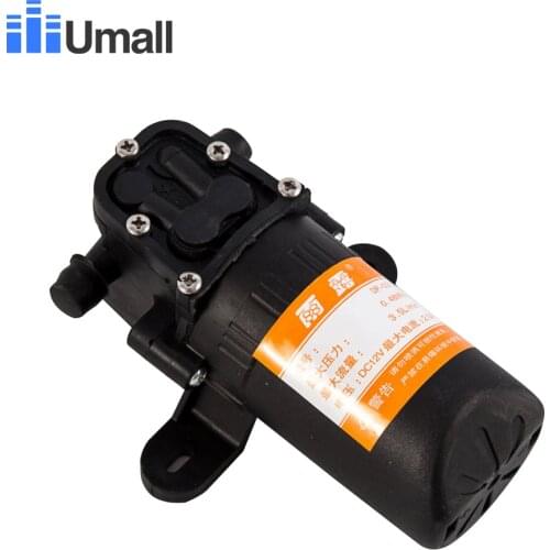 Durable DC 12V 70PSI 3.5L/min Agricultural Electric Water Pump Black Micro High Pressure Diaphragm Water Sprayer Car Wash 12 V