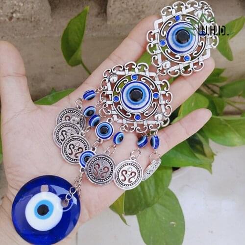 Blue Eyes Amulet Wall Protection Hanging Lucky Pendant Wind Chimes Hanging Garden Home Decorations Pendant Ornament