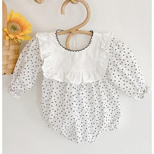 New 2020 Baby Girls Floral Rompers Kids Baby Clothing Spring Autumn Toddler Clothing Baby Girl Long Sleeve Rompers