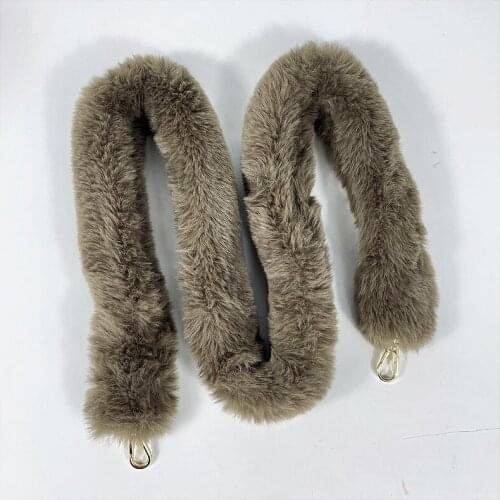 2021 New Winter Plush Wool Fabric Shoulder Strap Imitation Fur Bag Belt Fashion DIY Inclined Shoulder Length 120cm