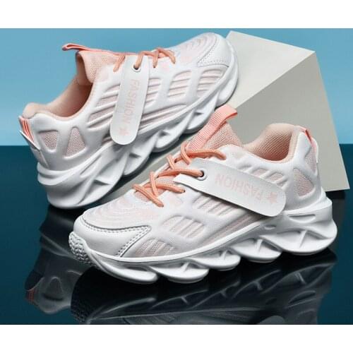 Girls Shoes Pink Fashion Autumn Shoes Kids Casual Hook & Loop Childrens Sports Shoes Anti-Slippery Shoes Boys