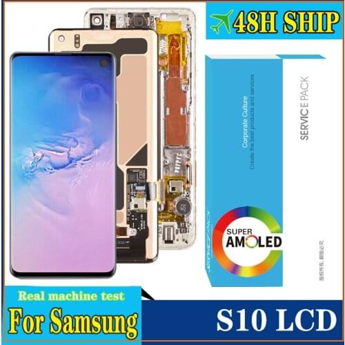 Original Display for Samsung Galaxy S10 LCD Display Screen Touch Digitizer Assembly Samsung Galaxy 10 Repair Part LCD