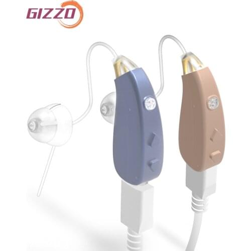 Gizzo Rechargeable Behind-the-ear Hearing Aid For The Elderly With Three Mode Noise Reduction Function Sound Amplifier En-t201a