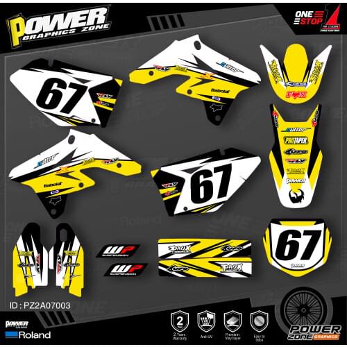 PowerZone Custom Team Graphics Decals Stickers Kit For SUZUKI Decal 2007 2008 2009 RMZ 250 003