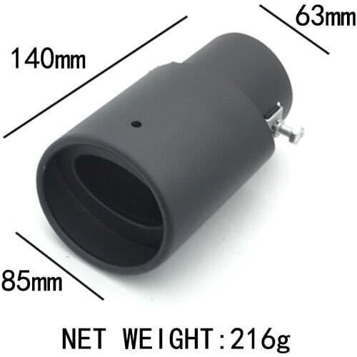 It Is Suitable For Refitted Stainless Steel Tail Throat Frosted Black Stainless Steel Exhaust Muffler